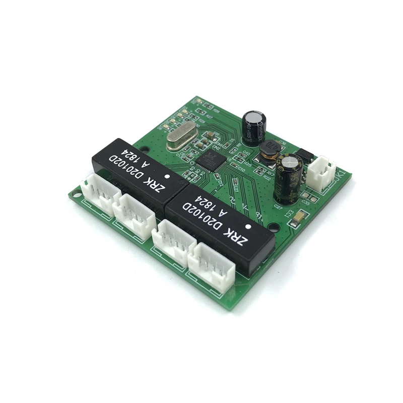 Industriële kwaliteit breed temperatuur low power 4/8 poort bedrading splitter 10/100 Mbps mini pin type micro netwerk switch module