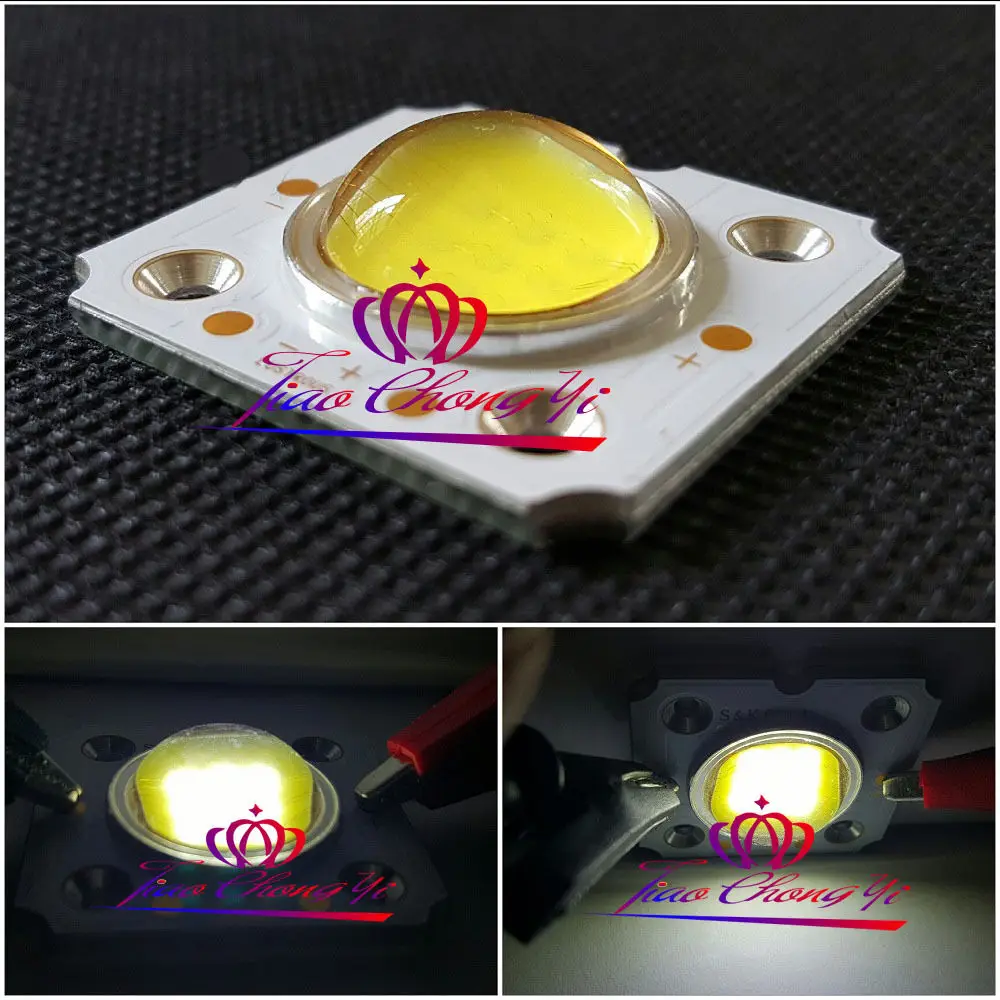 10W High Power COB LED Lamp Cool white 6500k 1050mA +60-80 degree len 1pcs