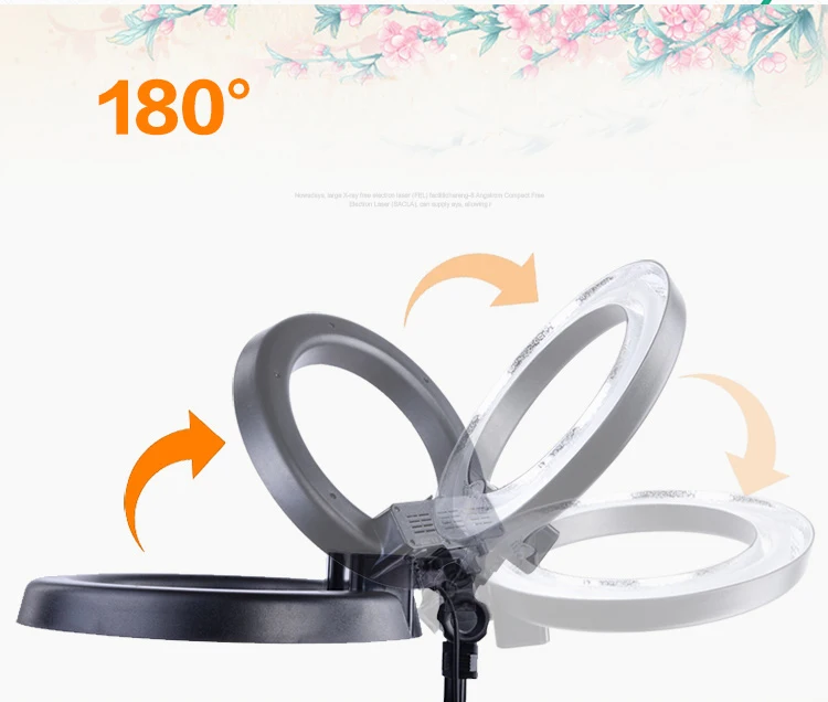 Fotopal-Anillo de luz LED de 18 pulgadas con trípode, lámpara anular para estudio de fotografía, maquillaje, YouTube