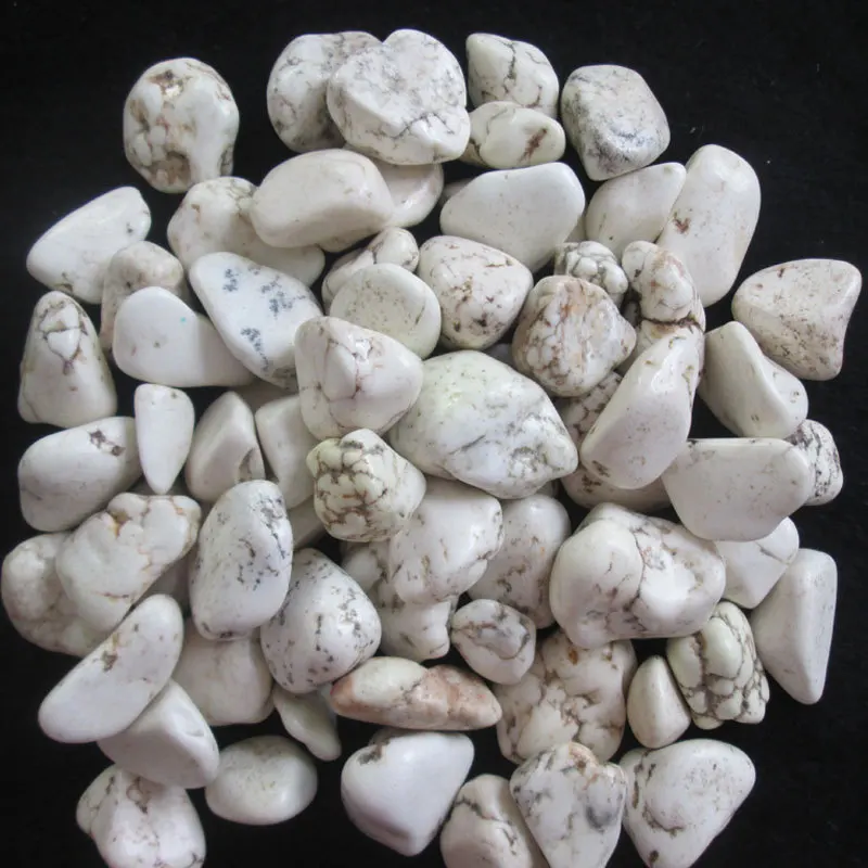 200g/bag AAA+  Nunatak Gravel Crystal  White Turquoise Tumbled Stone Healing for Fish Tank Garden