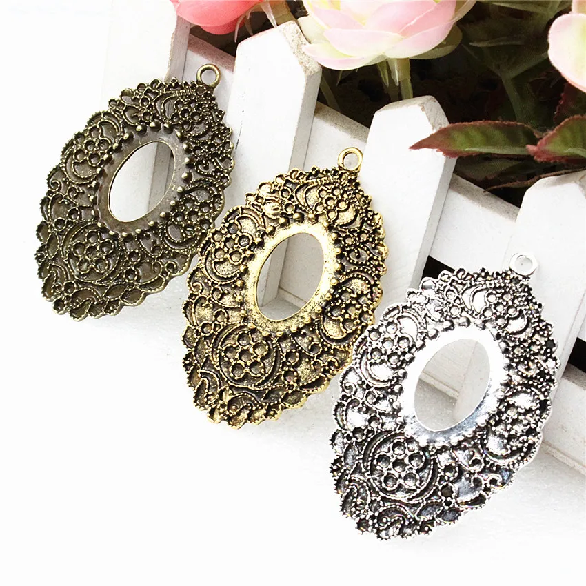 Fit 18x25mm Cabochons  Antique Silver/Gold Cameo/Glass Frame bezel Settings Tray Blank DIY Accessory Making 3pcs/lot K02601