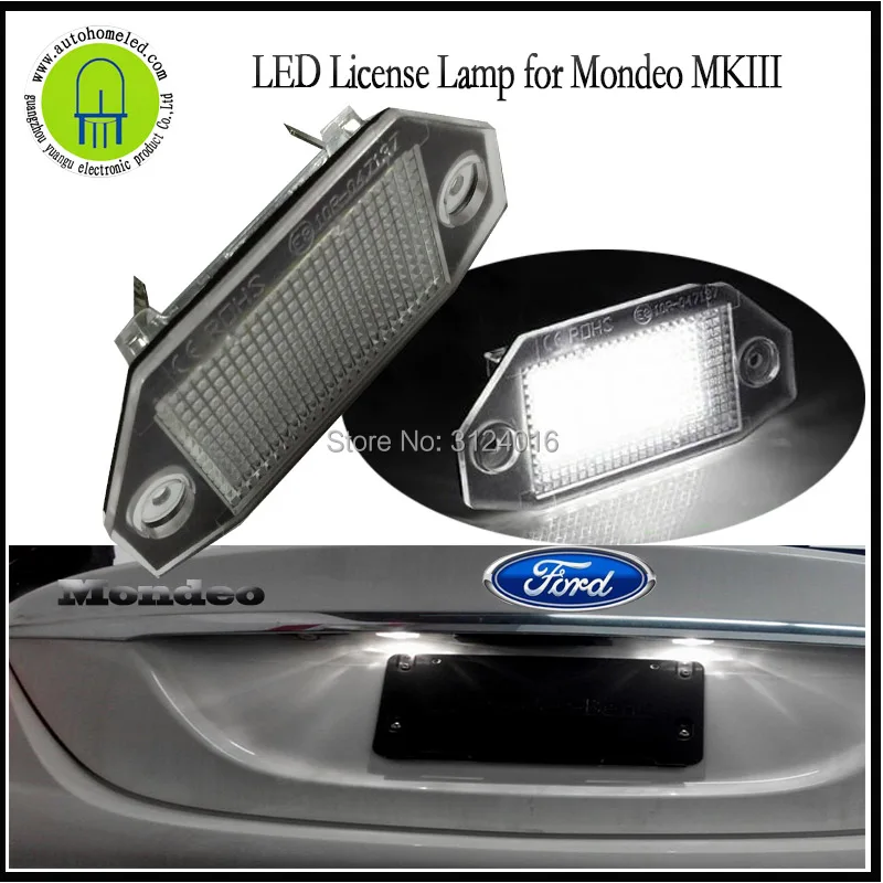 

Free shipping, 2PCS x dahosun LED License Lamp for Ford Mondeo MKIII 2000-2007 4 Door 5Door Model car Rear Number Plate Light