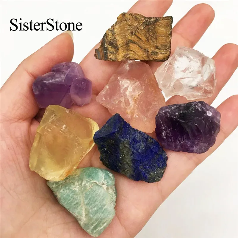 

8pcs natural quartz crystal rough gemstones and minerals healing raw stones as gifts