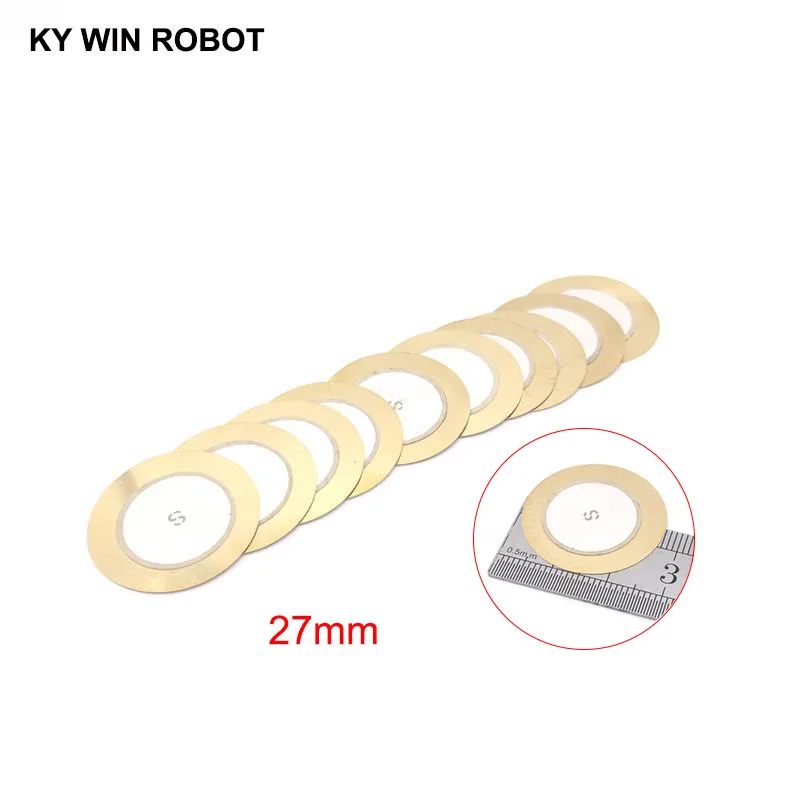 10 Pcs Piezoelectric Piezo Ceramic Wafer Plate Buzzer Loudspeaker Dia 27mm For Arduino Diy Electro