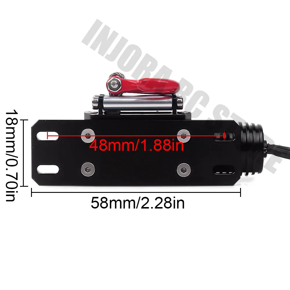 1Pcs Metal Electric Automatic Winch for 1/10 RC Crawler TRX4 Axial SCX10 90046 D90 D110