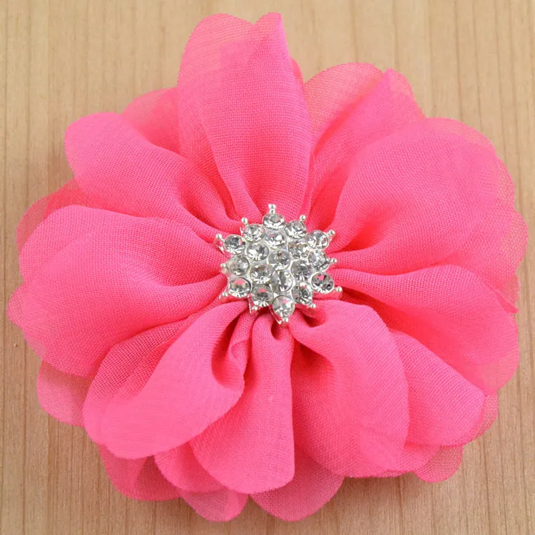 30pcs/lot  Soft Ballerina Flowers with Rhinestone Center 15 colors