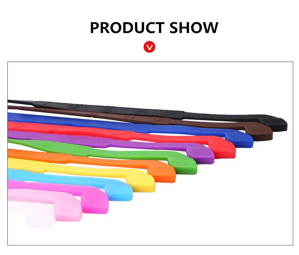 10 Stück Brillenhalter Brillenschnur Silikonmaterial Sport Laufball buntes Seil vermeiden Brillen Slip Großhandel – Detail 5