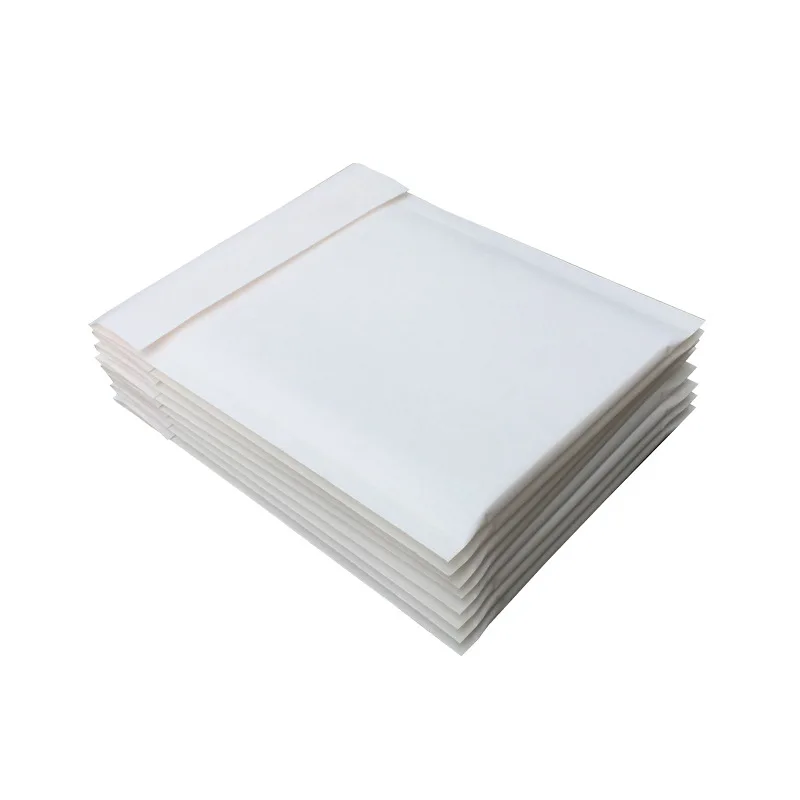 #000 4x8inch 120x175mm White Kraft Paper Bubble Envelopes Bags Padded Mailers Shipping Envelope With Bubble Mailing Bag 10pcs