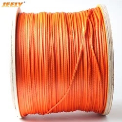 JEELY 50m 1500lb 2.5mm 12 strand uhmwpe hollow braided wakeboarding towing rope