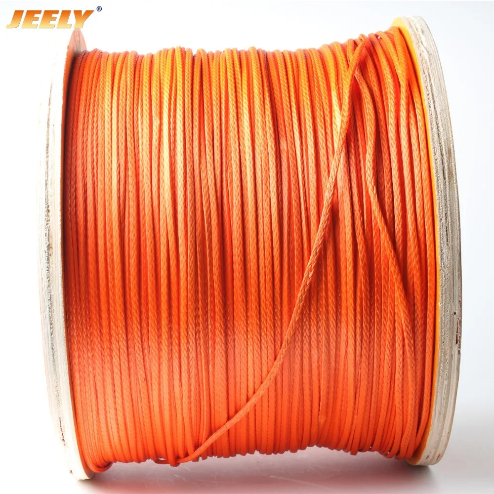 JEELY 중공 브레이드 견인 로프, 30m(100피트), 1500lb, 2.5mm 두께, 12가닥, UHMWPE 소재