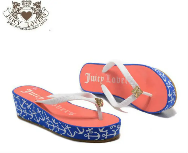 Gli Amanti del Marchio Juicy Nuovi Cunei Estate Pantofole Rosa Casual Sandali Spiaggia Pantofola Al di Fuori di Abbigliamento Sportivo Delle Donne