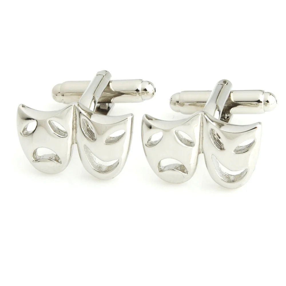 YH-634  Novelty  Facial Masks Cufflinks,Taiji Cufflinks,OM Cufflinks - Factory Direct Wholesale