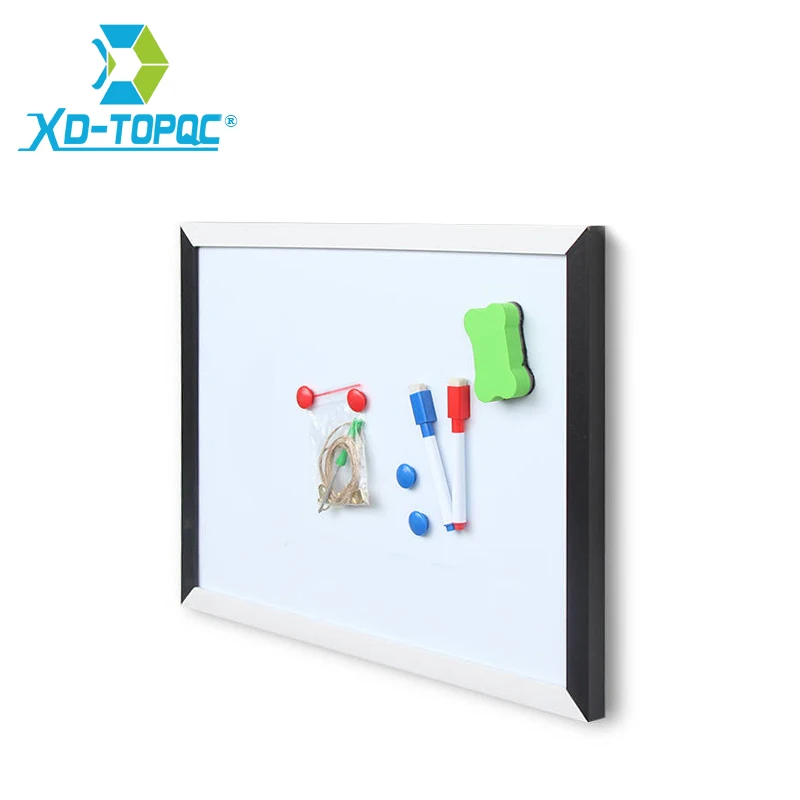 Xindi 35*45 Cm Papan Tulis Magnetic Drawing Board MDF Hitam & Putih Kayu Papan Bingkai Dekoratif Papan Putih untuk bisnis WB09