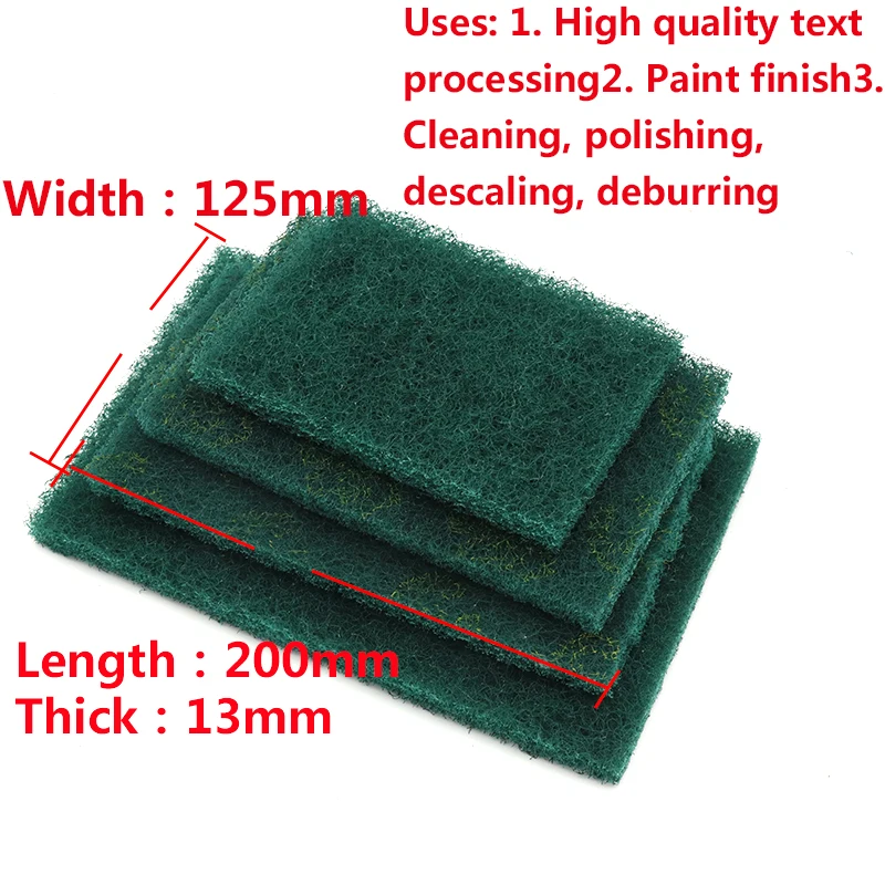2pcs Industrial Scouring Pad Coarse Rust Removal Cloth Flexible Nonwoven Scouring Hand Pad Industry Kitchen Cleaning Cloth