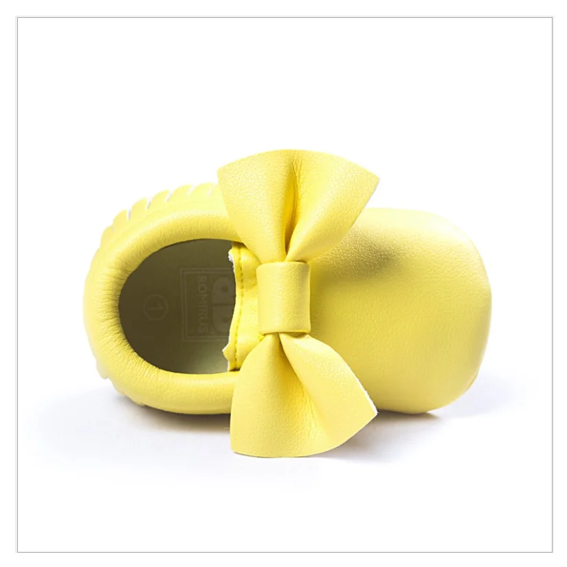 Solid Baby Girls Shoes Boys Boot Newborn First Walkers Bebe Boys Moccasin Shoe Babywear Fringe Big Bow Knot Butterfly Slipper