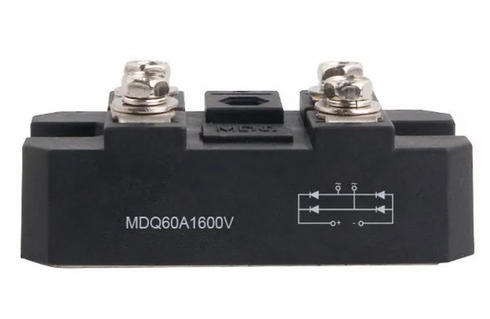 

MDQ60A1600V Однофазный мост модуль моста для выпрямления тока зарядному устройству большой мощности генератора полумостовой 60A 1600V
