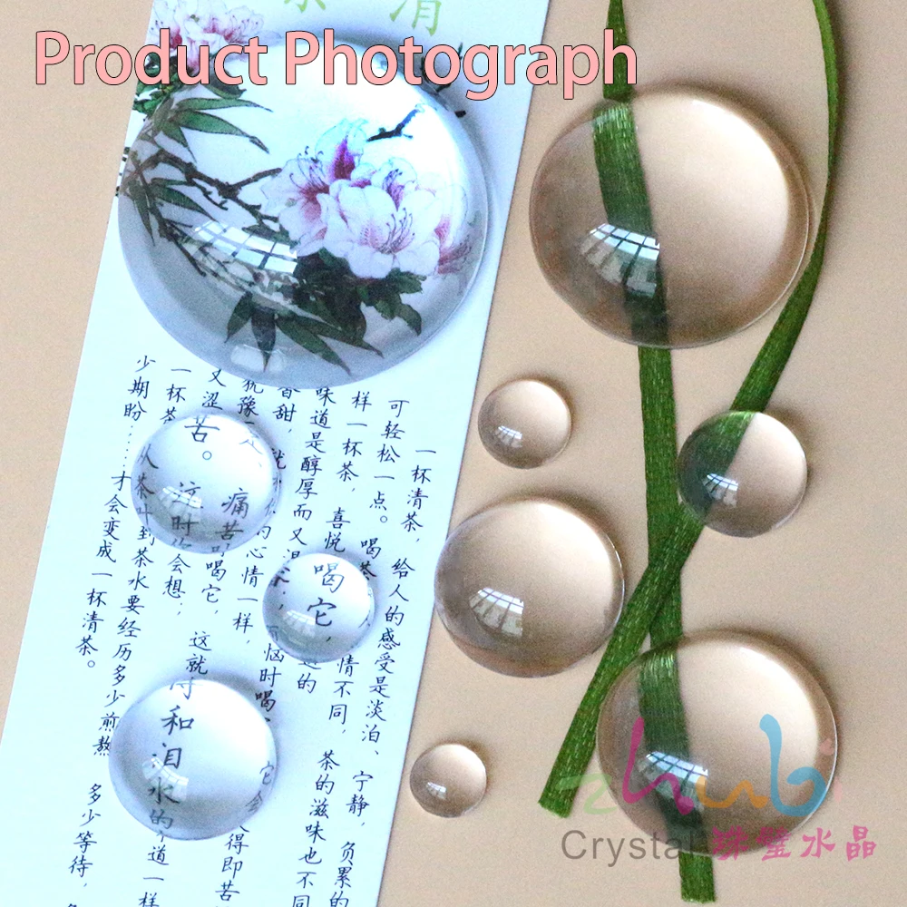 8-50mm Transparent Round Flatback Glass Cabochon Clear Crystal Half Sphere Ball Cabochon Cameo For Diy Jewelry Making Supplies