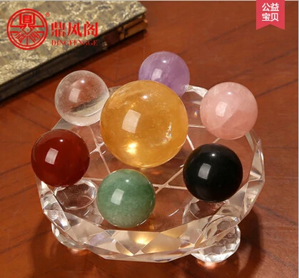 crystal ball dipper furnishing articles 7 colour dipper array Five lines of five line array household decoration feng shuiarray