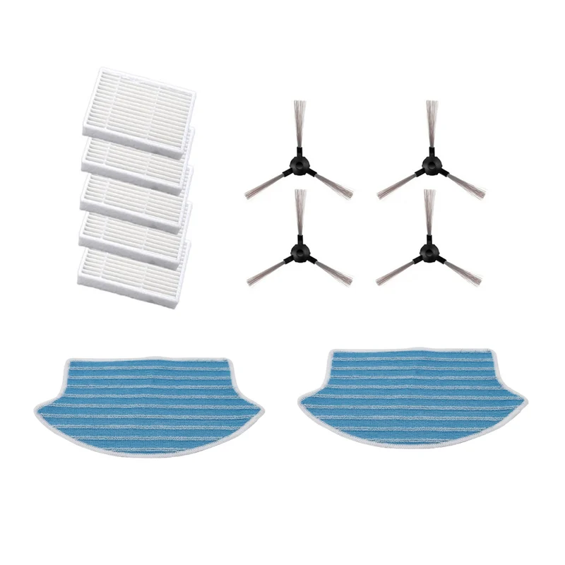 11 قطعة/الوحدة (5 * فلتر hepa 4 * الجانب فرشاة 2 * ممسحة القماش) ل ميديا VCR15 VCR16 روبوت مكنسة كهربائية أجزاء استبدال الملحقات