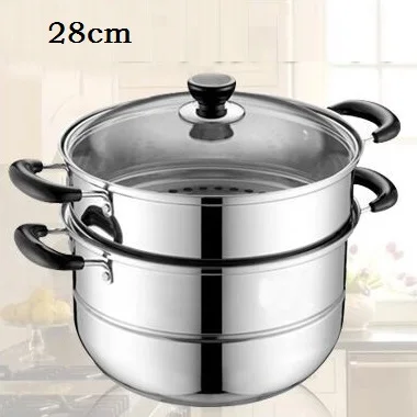 

FREE SHIPPING STEAMER POT STAINLESS STEEL COOKING POT 2 LAYER kitchenware cooker pots