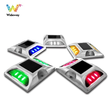 Hoge Kwaliteit Aluminium Marker Plastic Led Cat Eye Reflecterende Wegnoppen Op Zonne-Energie Knipperend Licht