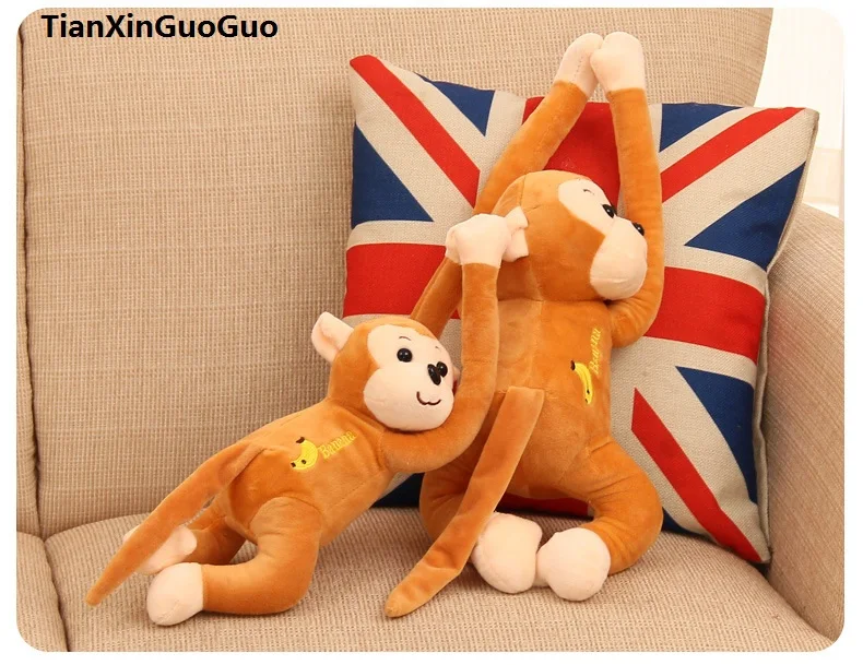light brown monkey plush toy cartoon long arms monkey soft doll baby toy ,birthday gift b2703