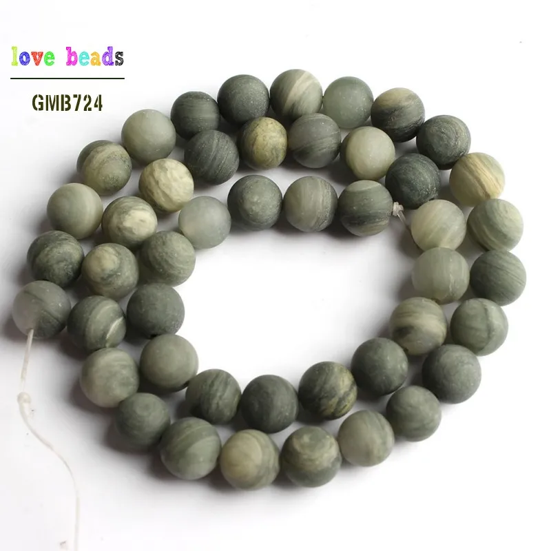 Natural Matte Green Grass Onyx Stone Round Loose Beads for Jewelry Making DIY Bracelet  15\'\' Strand 6mm 8mm 10mm