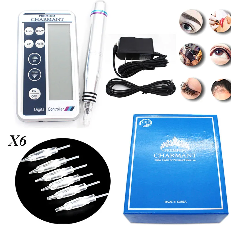 

1 Set Charmant Permanent Makeup Machine Kit For Eyebrow Tattoo Lip Eyeliner MTS Professional Digital Professional Tattoo Machine