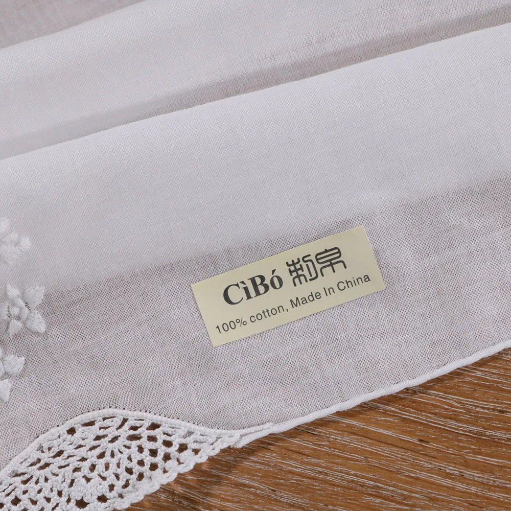 S011 :  1 piece Hand-made hand embroidery  handkie  Drawnwork White Cotton  handkerchief