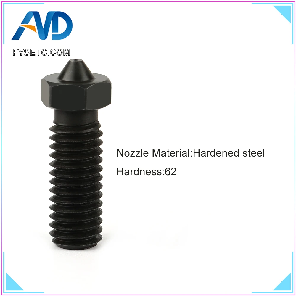 

1PC Hardened Steel Volcano Nozzles For High Temperature 3D Printing PEI PEEK Carbon Fiber Filament For E3D Volcano Hotend