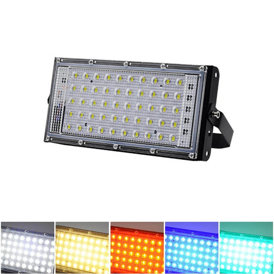 

Outdoor IP66 RGB Waterproof Floodlights 50W Ultra bright LED Flood Light DIY Combination LED Projector Garden Street Flood Lamp