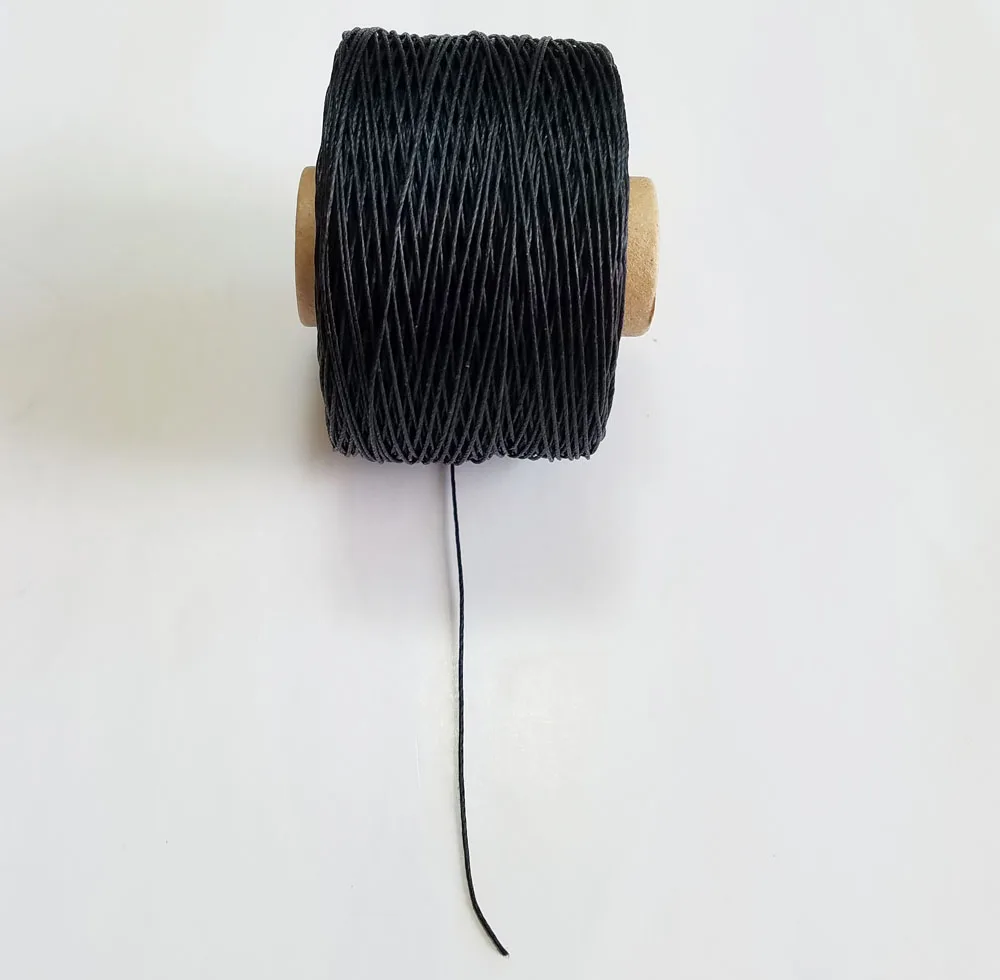 Black 100% Linen waxed thread 100m/roll twine cord  high tenacity rope for sewing accessory DIY