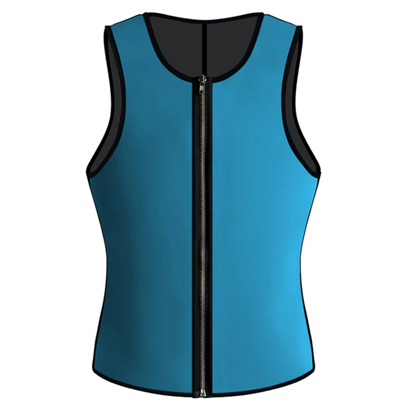 Hot Zipper Waist Trainer Men Ultra Sweat Neoprene Corset Slimming Vest Belt Waist Cincher Body Shaper Corsets Reversible Vest