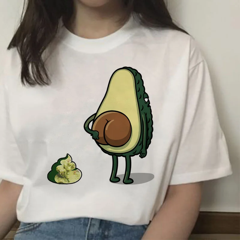 avocado vegan women femme t shirt funny tshirt harajuku vintage Graphic aesthetic korean t-shirt style female ulzzang kawaii 90s