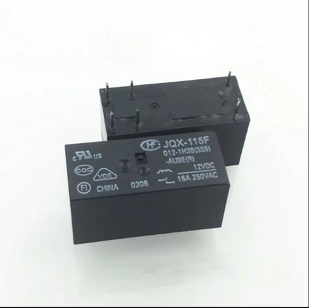 

NEW 12V relay JQX-115F 012-1H3B JQX-115F-012-1H3B JQX115F0121H3B 12VDC DC12V 12V 16A 250VAC 6PIN