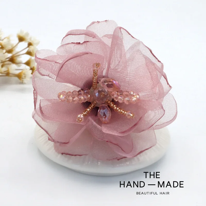 thumbnail image 2 of Faux Pearl Flower Brooch Pin With Cubic Zirconia - Elegant Corsage For Women's Fashion 2 of 11