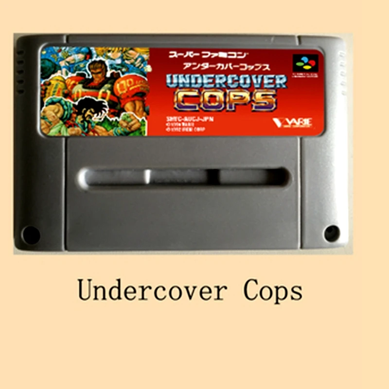 Undercover Cops 16 bit Big Gray Game Card For 46pin Game Player