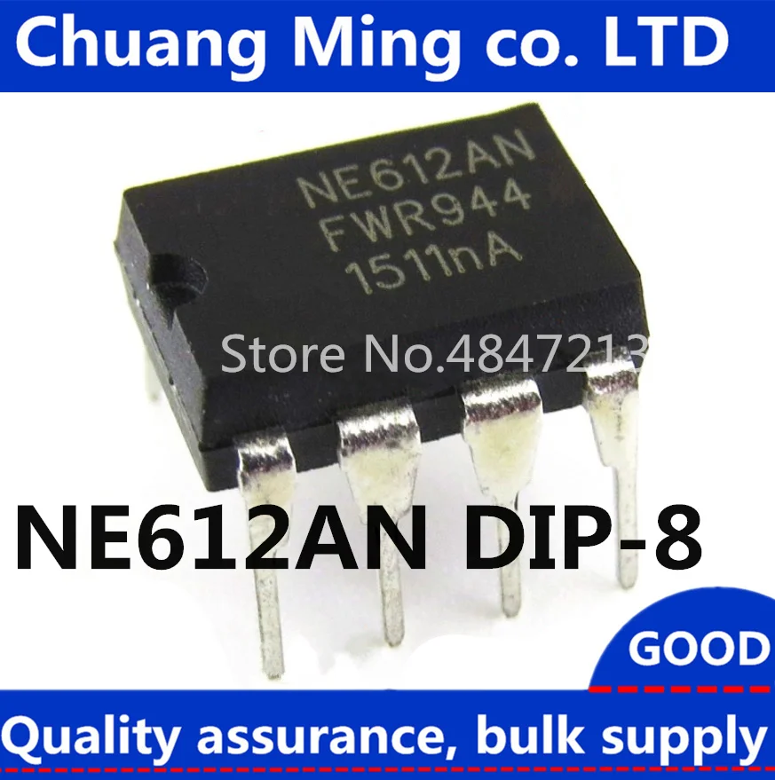 Free Shipping 10pcs/lots NE612N NE612AN SA612N DIP-8 dual balanced mixer and oscillator