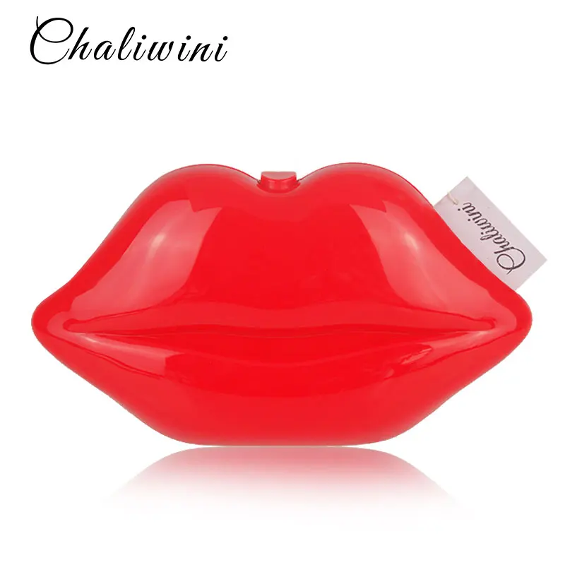 Hot sales Sexy Lip Acrylic Clutch Bag with Gold Chain Designer Luxury Handbag Crossbody Bag for Women Party Evening Clutch Purse you sexy thing the best of hot chocolate 2 cd