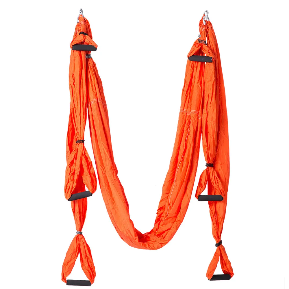 6colors Aerial Yoga Hammock Parachute Fabric Swing Inversion Therapy Anti-gravity High Strength Decompression Hammock images - 6