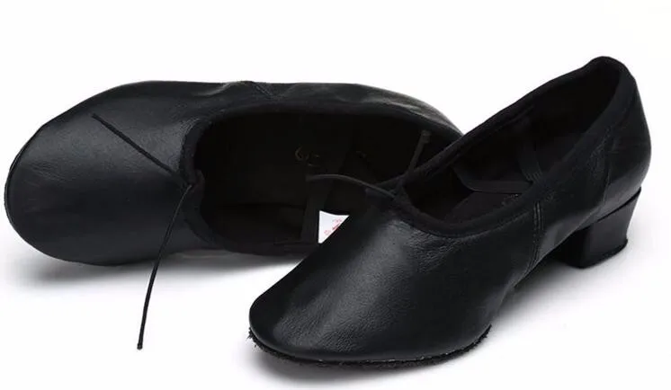 Zapatos de Ballet con tacones, zapatos de baile para adultos, mujeres y niñas, nuevas de cuero, zapatos de baile latino, práctica de enseñanza para