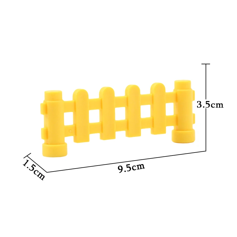 Big Particles Accessories Set Ladder Fence Railing Pillar Building Blocks City House Architecture Toys Bricks for Children