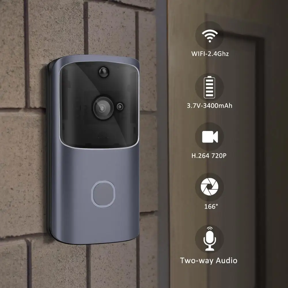 720 P Wireless Video Intercom WIFI Doorbell Motion Detection Video ประตูโทรศัพท์