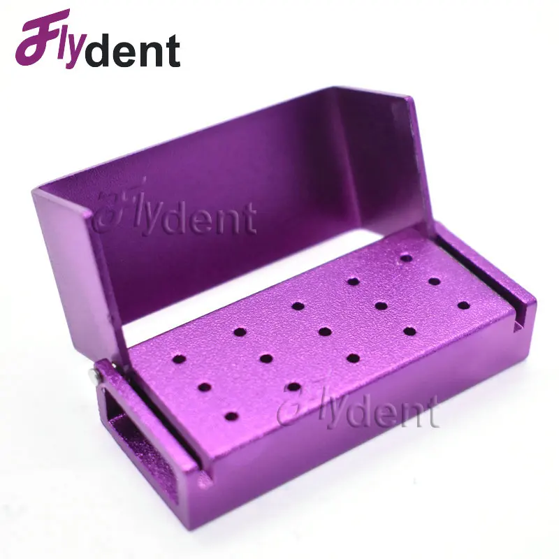 Dental Instrument Diamond Burs Holder FG Bur High Speed Bur Holder Box Case  Dentist Material Metal Tool 15holes