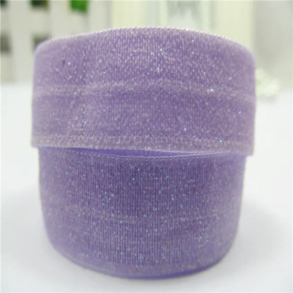 5/8 inch (15mm)Lt. Orchid Glitter Printed FOE Ribbon