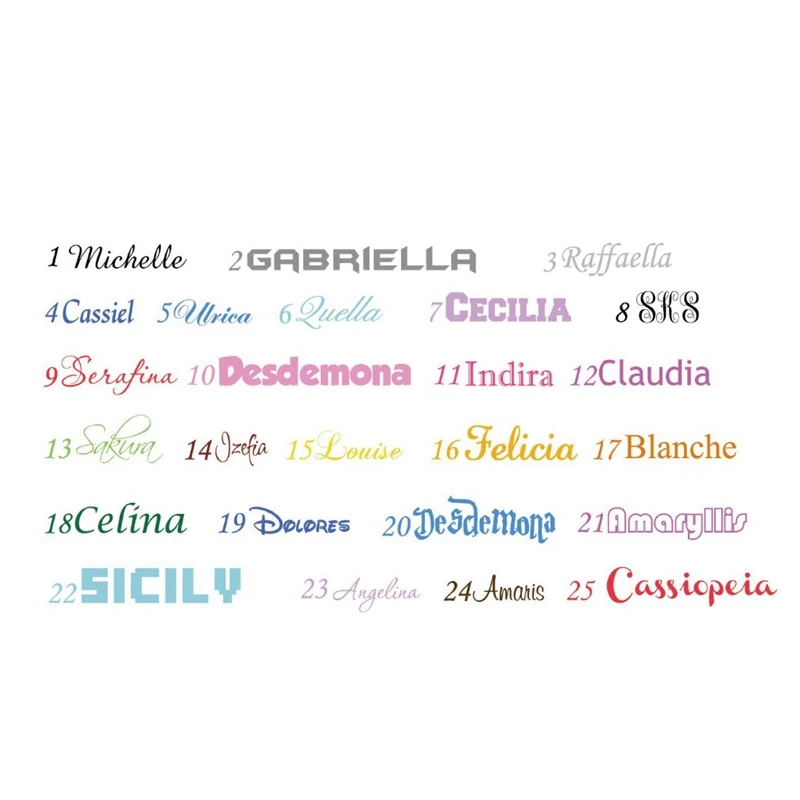 Personalized Customized Product Of Vinyl Wall Decal Stickers (French Spanish etc.)