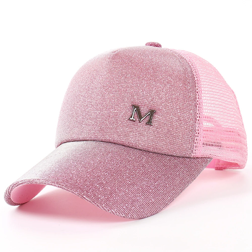 

2019 Glitter Ponytail Baseball Cap Women Snapback Hip Hop Caps Female Sequins Shine Summer Hats Mesh Outdoor Hat Casual Unisex