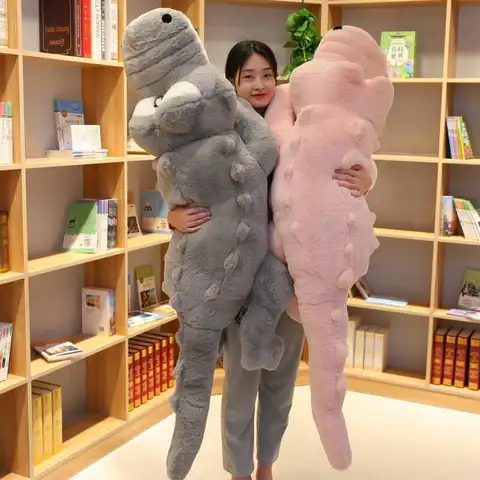 Big Size Crocodile Lying Section Plush Pillow Mat Plush Crocodile Soft Stuffed Animal Toy Cartoon Plush Dolls Gift