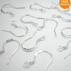 

Wholesale High Quality Silver Earrings,10pairs SS 925 Silver Ear Hooks 15mm Earring Jewelry Finding