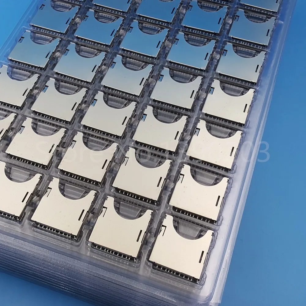 100Pcs PUSH-PUSH Type SD Menory Card Solder Socket Connector PCB Mount